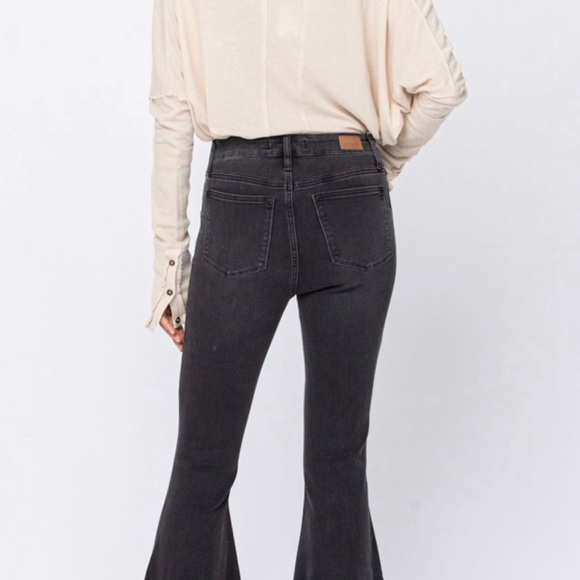 Black Kancan Flare Jeans - Picture 4 of 4